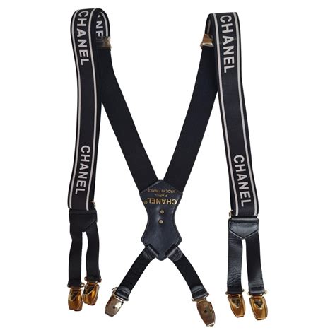 black chanel suspenders